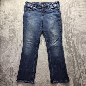 Silver Jeans Co Jeans Womens 34x33 Blue Elyse Slim Bootcut Stretch Denim Curvy